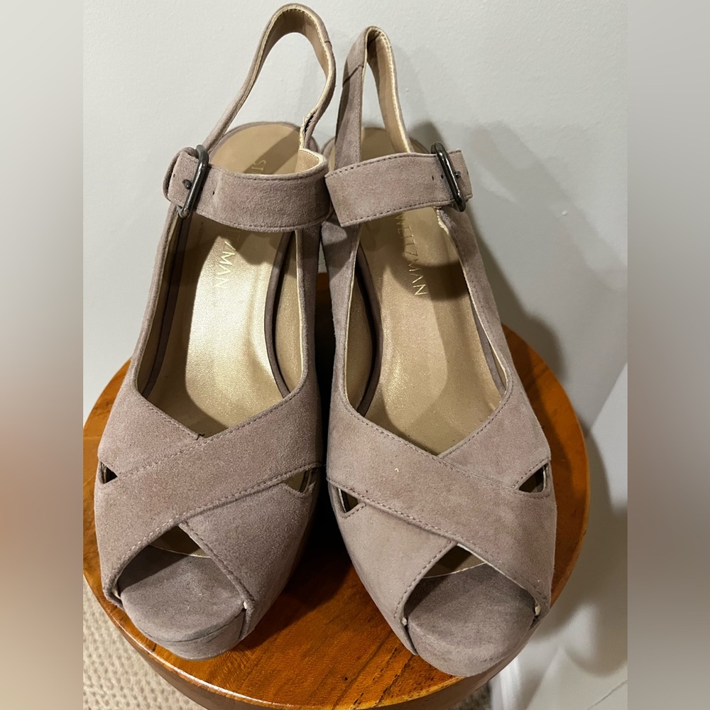 Stuart Weitzman Women's Suede Slingback Pumps